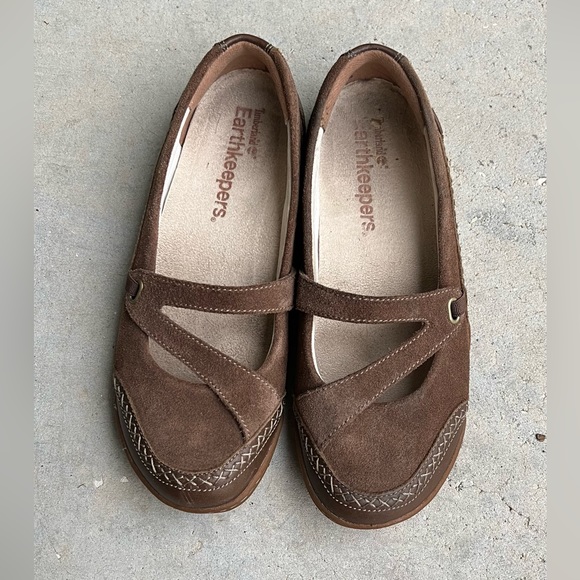 Timberland Shoes - Timberland Earthkeeper Mary Jane Flat Shoe Brown Suede Size 7.5  Excellent